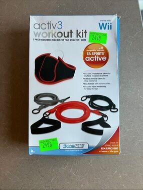 DreamGear activ3 Workout Kit for Wii - Black & Red Resistance Tubes